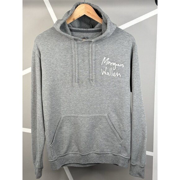 Morgan Wallen Grey Sweatshirt Hoodie Women’s S Dangerous Album Songs Graphic - Picture 2 of 16
